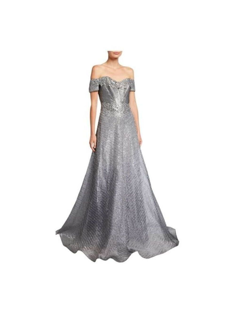 RENE RUIZ Collection Corseted Tulle A-line gown with Cascading Skirt size 2 NWT